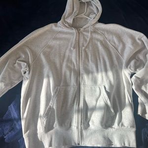 light grey h&m zip up
